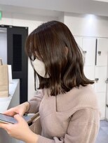 ニトバイアンキシム(nit by ahnkism)&nbsp;ボブミルクティーベージュブリーチダブルカラー堀江