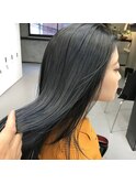ダークブルーブルージュブルーブラック#透明感カラー/髪質改善
