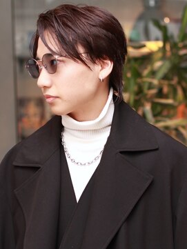 メンズサロン ブロック(Men's Salon bloc) ストレート マッシュショート レッドブラウン 爽やか 20代