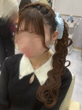ヘアセットアリエス(aries)&nbsp;編みカチュサイドポニー