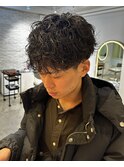 メンズマッシュ×無造作パーマ
