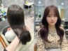 【韓国式髪質改善】ケラチントリートメント+韓国カット+カラー ￥19800
