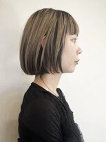 タロ(TALO)&nbsp;【TALO】アゴライン切りっぱなしボブ×デザインカラー