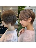 30代40代50代絶壁解消前髪あり小顔前下がり大人ショートボブNAYU