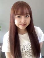 ココカラヘアー ニコ(cococara hair nico)&nbsp;顔まわりカット/ブリーチなし/ピンク/カシスカラー/髪質改善