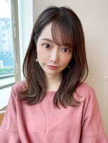 アフロート エル 大阪(AFLOAT L) 【30代流し前髪×くびれレイヤー】で大人可愛い抜け感ヘア◎