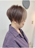 ベリーショート大人ショート刈り上げツーブロックハイライト40代