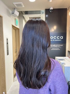 トッカ 広島(tocca) モカブラウンカラー×艶ロング♪