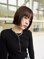 シュリット(schritt)&nbsp;コンパクトボブ　ツヤブラウン　ぱっつん前髪　小顔ボブ渋谷