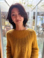 ウエストリー(WESTORY) ミディアムレイヤー/モーブチョコレート/かきあげ前髪/20代30代