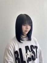 カーサ 西大寺南ロータリー店(casa) ブルーブラック/レイヤーカット/ミディアムレイヤー