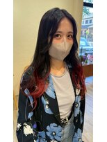 シフト(SHEEFT)&nbsp;顔周りカットロングヘアハイライトインナーカラー似合わせカット