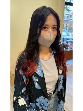 シフト(SHEEFT) 顔周りカットロングヘアハイライトインナーカラー似合わせカット