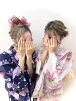 ルート(Ru-t)&nbsp;着付け＋ヘアセット(左:編み込みお団子 右:サイドお団子)