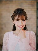  ゆるふわガーリーハーフアップ【小岩】