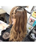 編み込みカチューシャ（ヘアセット）