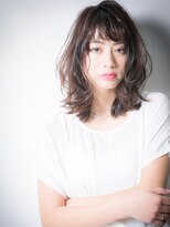 カバーヘア ブリス 北浦和(COVER HAIR bliss) *bliss北浦和*斜めバング×黒髪風♪きゅっとくびれセミディx