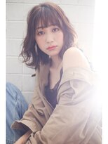 Liberte銀座 大人可愛い小顔ミディアム×ラベンダーベージュ