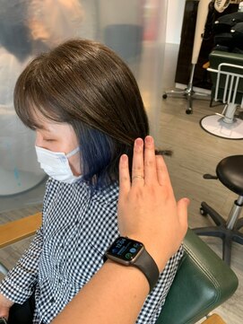 ライズ バイ レボ 柏店(RISE by REVO) ボブ/カーキグレージュ/大人かわいい/フェザーバング