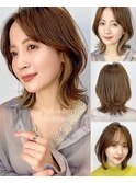 大人オシャレ★くびれレイヤーボブ×2wayバング×インナーカラー