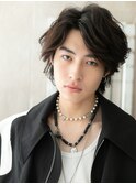 前髪長めが◎無造作セクシーなダークグレージュウルフf札幌月寒