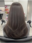 レイヤーカットハイライトショートヘアイルミナカラーオージュア
