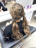 編み込みツインテール♪