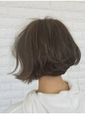 ブリーチなし透明感暗髪シルバーグレージュアッシュグレー