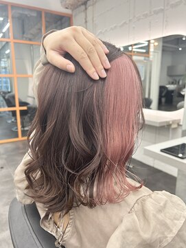 エイト 立川店(EIGHT) ☆イヤリングカラー×ピンクグレー☆