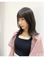 グランマッシュ(GRANMASH)&nbsp;外ハネミディアム×地毛風ブラックカラー