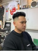 ハイライトマッシュパーマウルフアッシュブラック