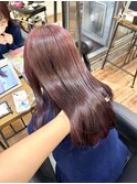 〈藤間〉ピンクブラウン/ブリーチなし/韓国ヘア/大人かわいい