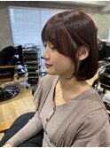 チョコレートブラウン×ボブスタイル◎