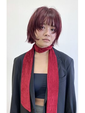 クイン(qin) ブリーチなしダブルカラー/ディープレッド