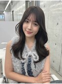 透明感グレージュカラー/韓国くびれヘア/ロングレイヤー/表参道