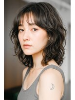 ラレイ ハラジュク(Lalei harajuku) 原宿大人レイヤーカット大人可愛いウルフカットスパイラルパーマ