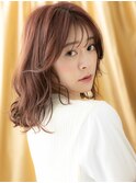 □ベビーピンクブラウン波巻きウェーブ403北浦和20代30代40代