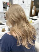 20代30代ロングブロンドハイトーン岡山ブリーチ