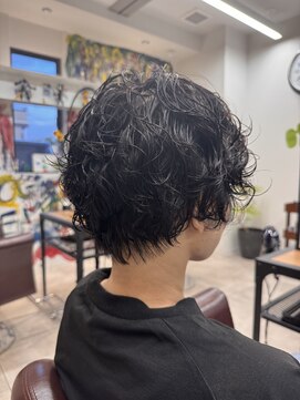 クシャッとパーマ