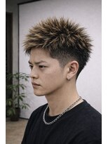 ジェットブラックキューサンロク(JET BLACK 936)&nbsp;メッシュキャップ/ハイトーンキャップによる短髪メッシュ