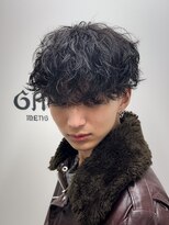 メンズサロン ガウディ 三宮店(men's salon Gaudi) 無造作シャドウパーマ×メンズ刈り上げツーブロックマッシュ