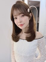 ロンド メリー 大宮(Lond merry)&nbsp;結べるレイヤーカット/グレージュブラウン/韓国巻き/顔周り