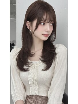 レス(Les.) ハッシュカットミディアムレイヤーフレンチバングくびれヘア