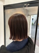 ゼゼ 高知店(zeze)&nbsp;切りっぱなしボブ×オレンジブラウンカラー