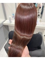 ALUSHE 船堀　完全個室　髪質改善　縮毛矯正　ボブ　白髪ぼかし【10/1OPEN(予定)】&nbsp;ミルクティーベージュカラーケアブリーチインナーカラー