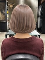 エノア 青山(ENORE) ミルクティーベージュ ボブ ケアブリーチ透明感ハイトーン