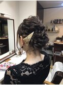 ヘアアレンジ＊お呼ばれヘア結婚式二次会まとめ髪20代30代