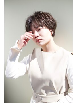 レンジシ オモテサンドウ(RENJISHI omotesando) ブランジュカラーが可愛いマニッシュショート毛先パーマ『池田』