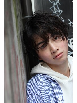 ブークル(boucle) 黒濡れ髪ストリートカジュアルマッシュ