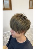＊マッシュウルフ×ブリーチなし・ブルーアッシュ＊